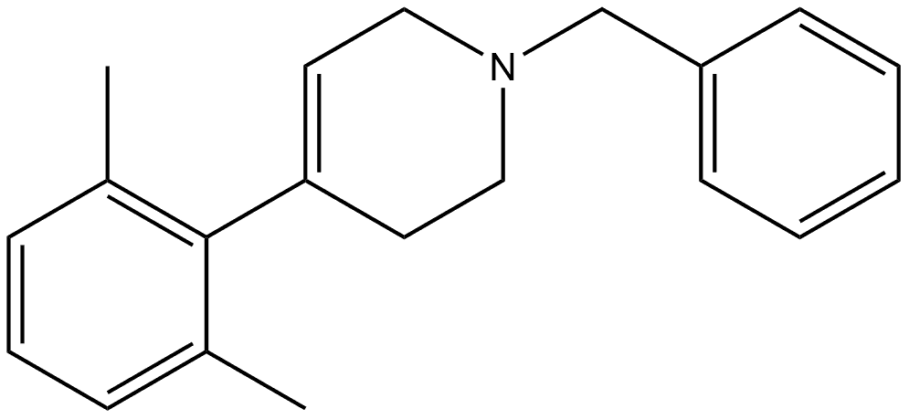 4-(2,6-Dimethylphenyl)-1,2,3,6-tetrahydro-1-(phenylmethyl)pyridine Structure