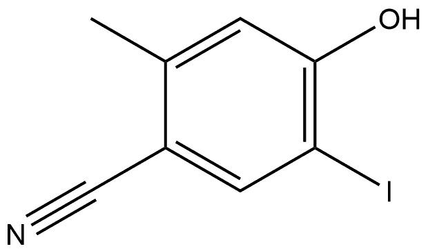 4-Hydroxy-5-iodo-2-methylbenzonitrile Structure