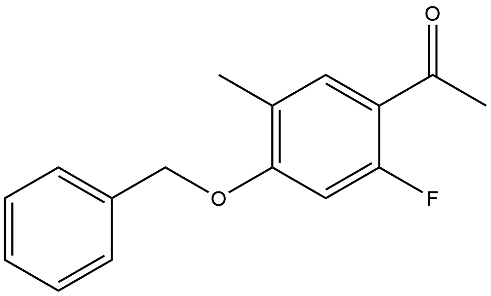 1-[2-Fluoro-5-methyl-4-(phenylmethoxy)phenyl]ethanone Structure