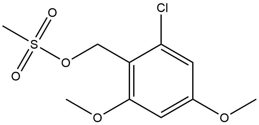 Benzenemethanol, 2-chloro-4,6-dimethoxy-, 1-methanesulfonate Structure