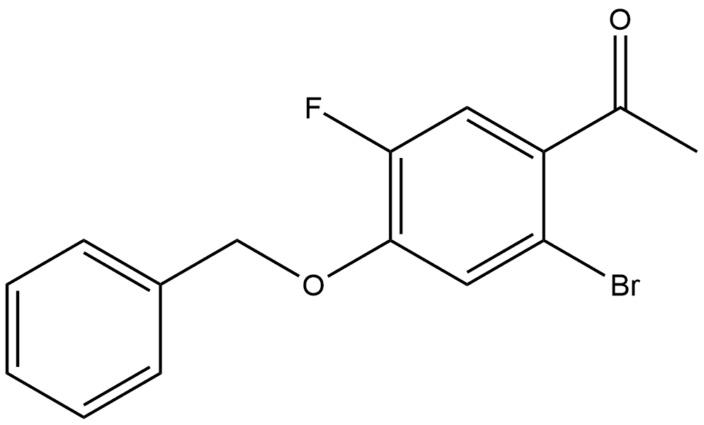 1-[2-Bromo-5-fluoro-4-(phenylmethoxy)phenyl]ethanone Structure