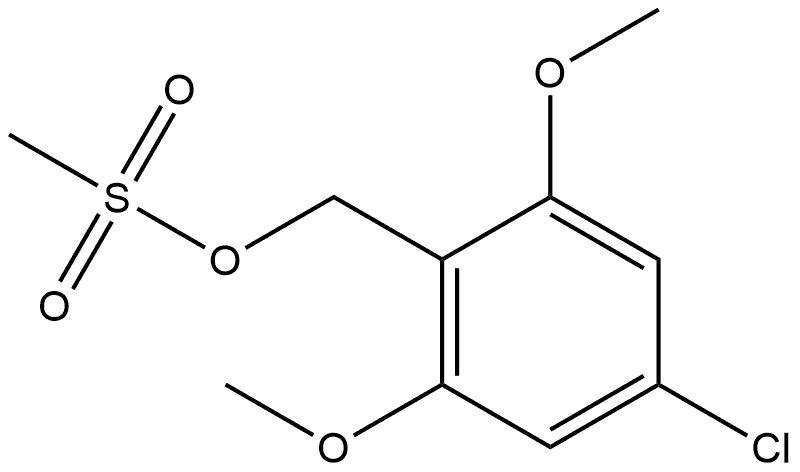 Benzenemethanol, 4-chloro-2,6-dimethoxy-, 1-methanesulfonate Structure