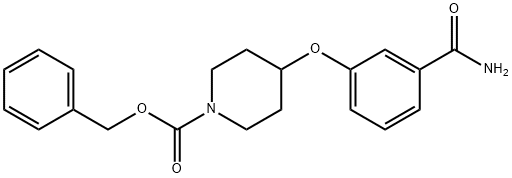 Benzyl 4-(3-carbamoylphenoxy)piperidine-1-carboxylate 구조식 이미지