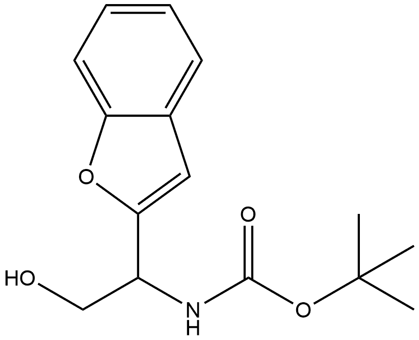 tert-butyl (1-(benzofuran-2-yl)-2-hydroxyethyl)carbamate Structure