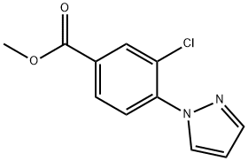 Benzoic acid, 3-chloro-4-(1H-pyrazol-1-yl)-, methyl ester 구조식 이미지