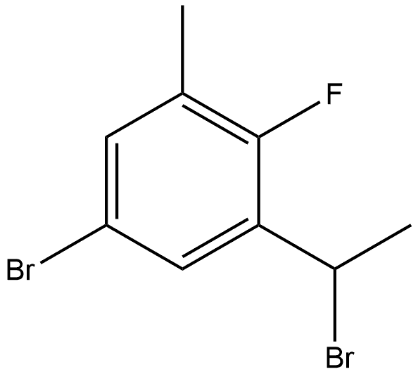 5-bromo-1-(1-bromoethyl)-2-fluoro-3-methylbenzene Structure