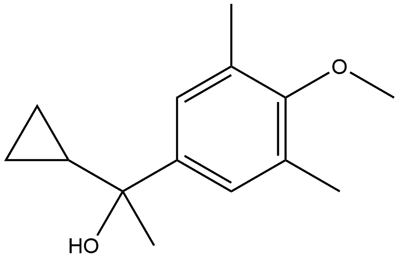 1-(3,5-Dimethyl-4-methoxyphenyl)-1-cyclopropyl ethanol Structure