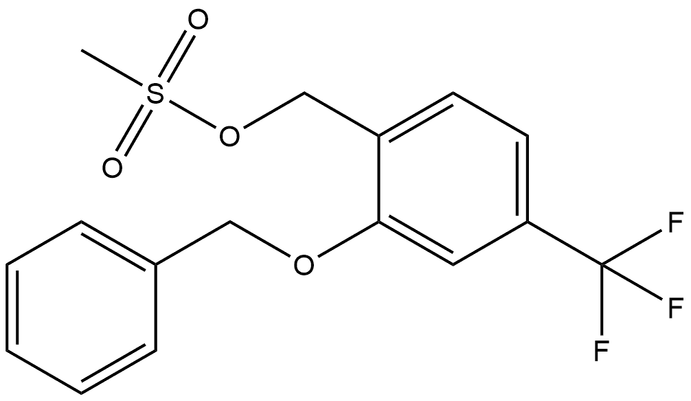 Benzenemethanol, 2-(phenylmethoxy)-4-(trifluoromethyl)-, 1-methanesulfonate Structure