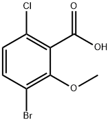 3-Bromo-6-chloro-2-methoxybenzoic acid 구조식 이미지