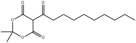 1,3-Dioxane-4,6-dione, 2,2-dimethyl-5-(1-oxodecyl)- Structure