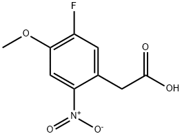 5-Fluoro-4-methoxy-2-nitrophenylacetic acid Structure