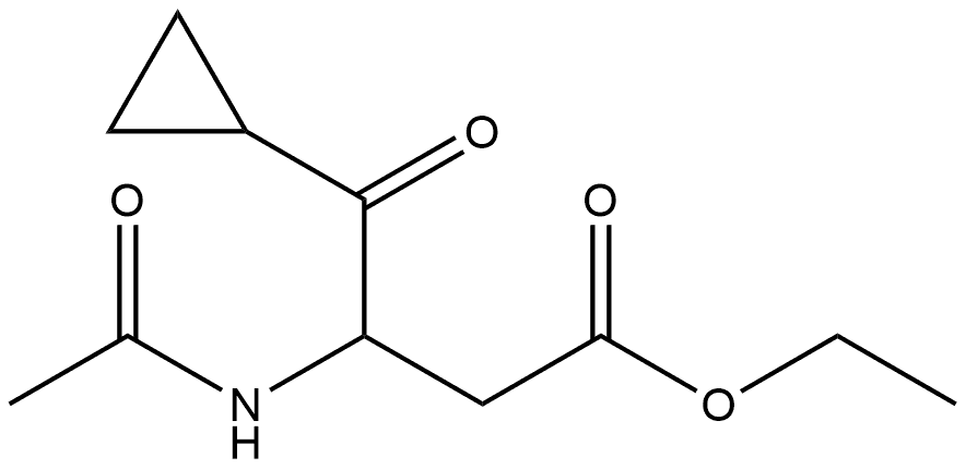 Ethyl 3-acetamido-4-cyclopropyl-4-oxobutanoate Structure