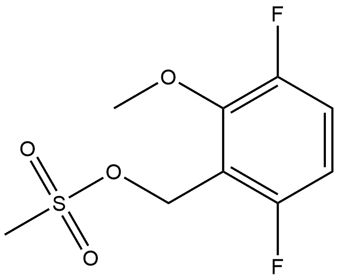 Benzenemethanol, 3,6-difluoro-2-methoxy-, 1-methanesulfonate Structure