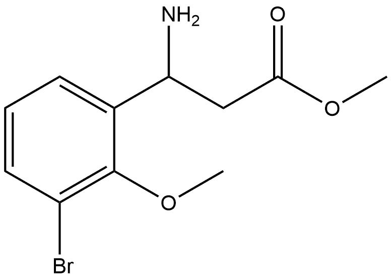 methyl 3-amino-3-(3-bromo-2-methoxyphenyl)propanoate Structure