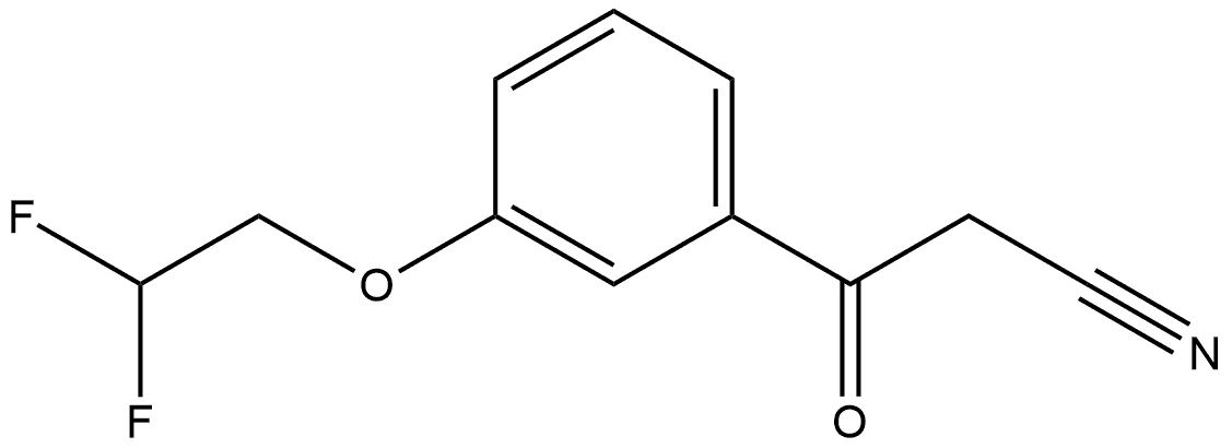 3-(2,2-Difluoroethoxy)benzoylacetonitrile Structure