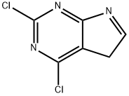 5H-Pyrrolo[2,3-d]pyrimidine, 2,4-dichloro- 구조식 이미지