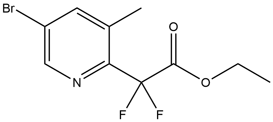 Ethyl 2-(5-bromo-3-methylpyridin-2-yl)-2,2-difluoroacetate Structure