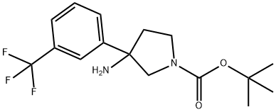 1-Pyrrolidinecarboxylic acid, 3-amino-3-[3-(trifluoromethyl)phenyl]-, 1,1-dimeth Structure