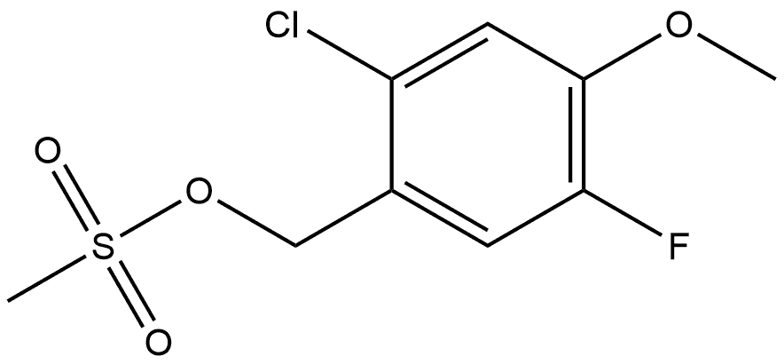 Benzenemethanol, 2-chloro-5-fluoro-4-methoxy-, 1-methanesulfonate Structure