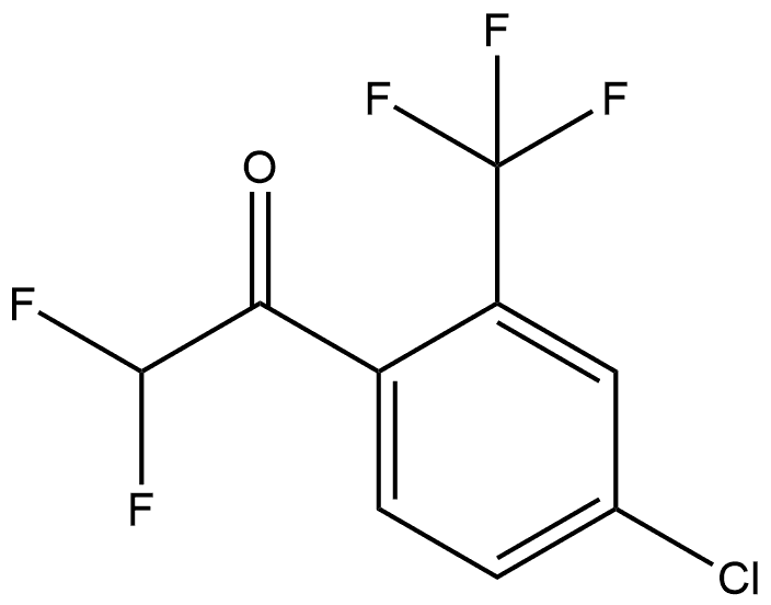 1-(4-Chloro-2-trifluoromethyl-phenyl)-2,2-difluoro-ethanone Structure