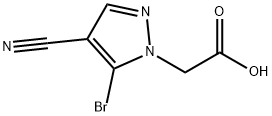 2-(5-bromo-4-cyano-1H-pyrazol-1-yl)acetic acid 구조식 이미지