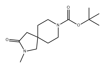 2,8-Diazaspiro[4.5]decane-8-carboxylic acid, 2-methyl-3-oxo-, 1,1-dimethylethyl ester Structure
