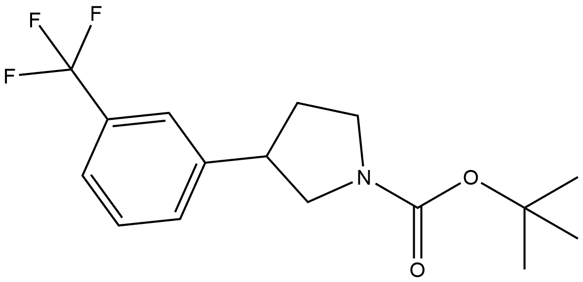 1-Boc-3-[3-(trifluoromethyl)phenyl]pyrrolidine Structure