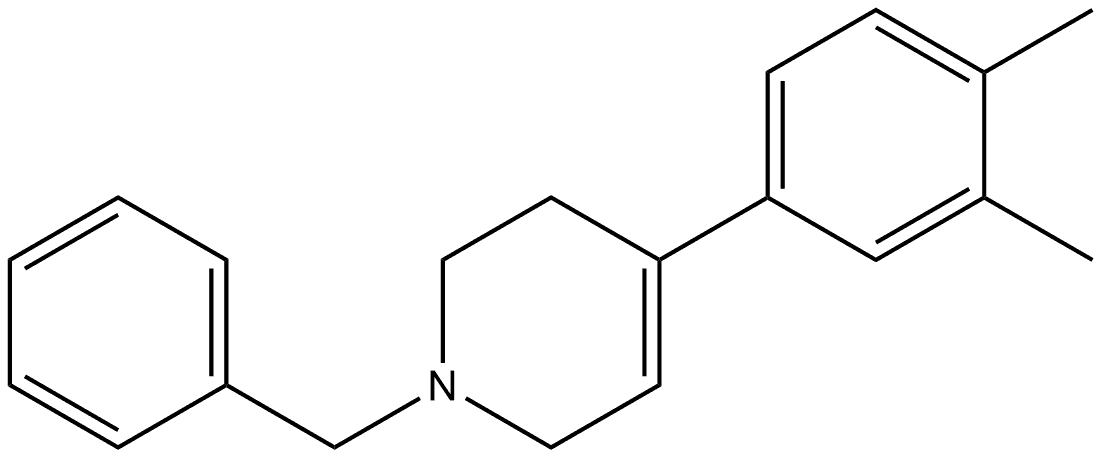 4-(3,4-Dimethylphenyl)-1,2,3,6-tetrahydro-1-(phenylmethyl)pyridine 구조식 이미지
