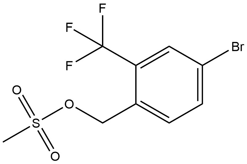 Benzenemethanol, 4-bromo-2-(trifluoromethyl)-, 1-methanesulfonate Structure