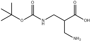 3-amino-2-({[(tert-butoxy)carbonyl]amino}methyl)
propanoic acid Structure