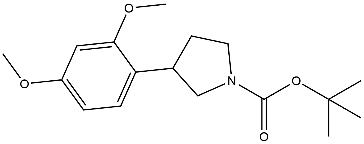 1-Boc-3-(2,4-dimethoxyphenyl)pyrrolidine Structure