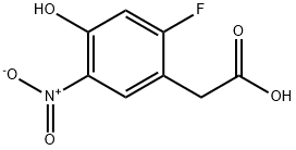 2-Fluoro-4-hydroxy-5-nitrophenylacetic acid Structure