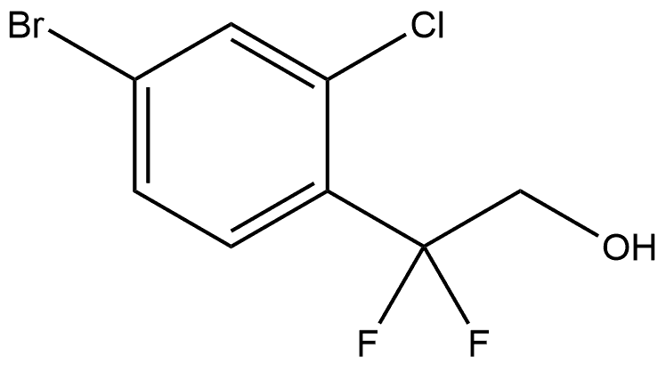 2-(4-bromo-2-chlorophenyl)-2，2-difluoroethan-1-ol 구조식 이미지