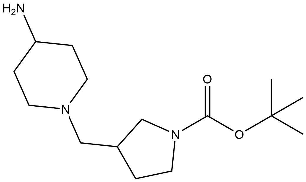 1,1-Dimethylethyl 3-[(4-amino-1-piperidinyl)methyl]-1-pyrrolidinecarboxylate Structure