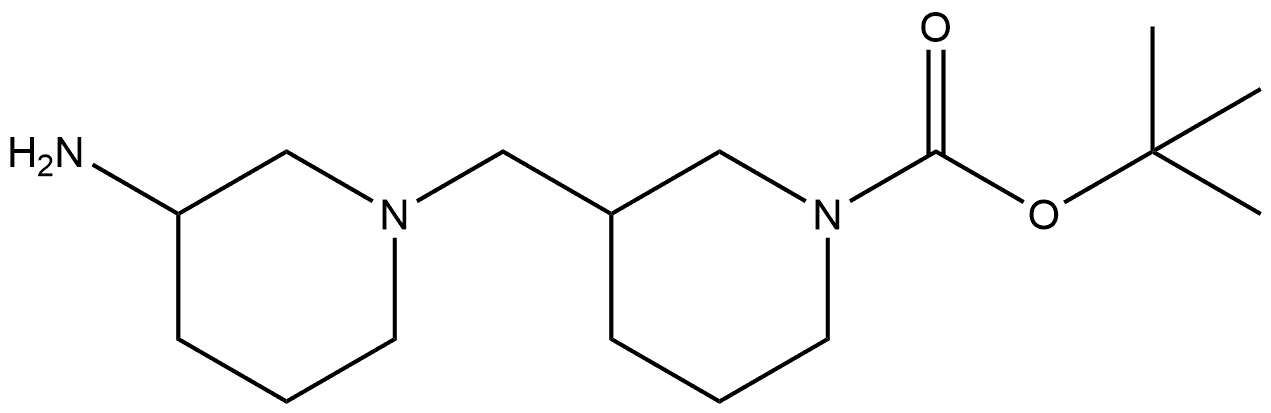 1,1-Dimethylethyl 3-[(3-amino-1-piperidinyl)methyl]-1-piperidinecarboxylate Structure