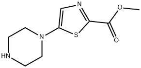 Methyl 5-(1-piperazinyl)-2-thiazolecarboxylate Structure