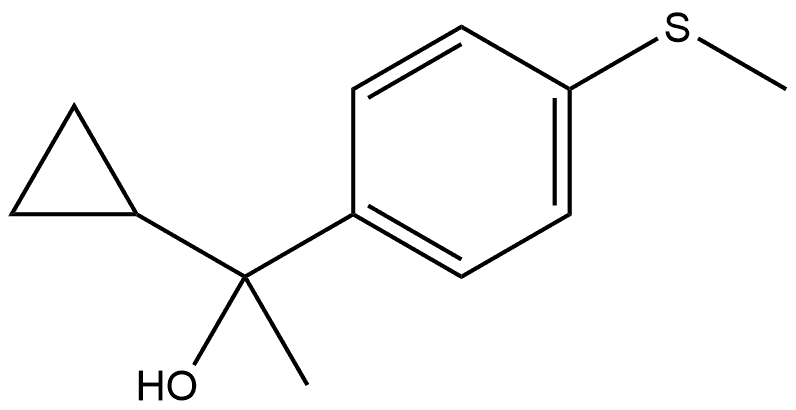 Benzenemethanol, α-cyclopropyl-α-methyl-4-(methylthio)- 구조식 이미지