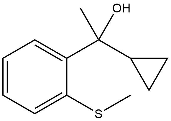 Benzenemethanol, α-cyclopropyl-α-methyl-2-(methylthio)- Structure