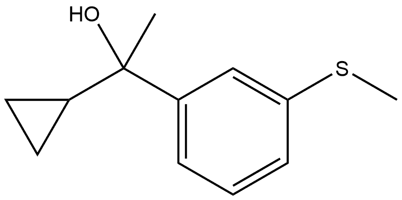 Benzenemethanol, α-cyclopropyl-α-methyl-3-(methylthio)- Structure