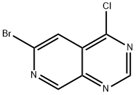 Pyrido[3,4-d]pyrimidine, 6-bromo-4-chloro- Structure