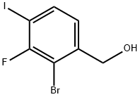 2-Bromo-3-fluoro-4-iodobenzyl alcohol Structure
