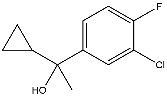 1-(3-Chloro-4-fluorophenyl)-1-cyclopropyl ethanol 구조식 이미지