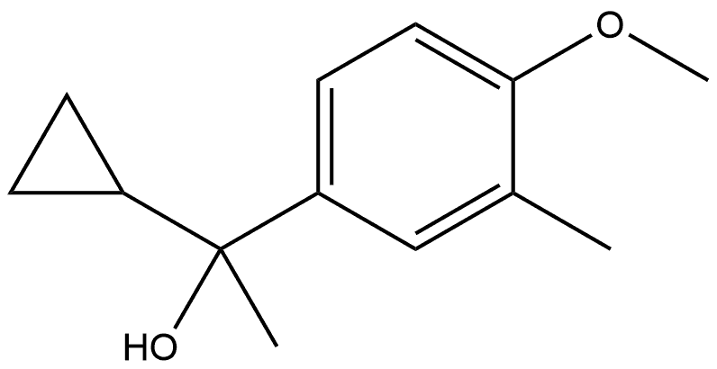 1-(4-Methoxy-3-methylphenyl)-1-cyclopropyl ethanol 구조식 이미지