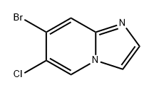 Imidazo[1,2-a]pyridine, 7-bromo-6-chloro- Structure