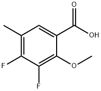 3,4-Difluoro-2-methoxy-5-methylbenzoic acid Structure