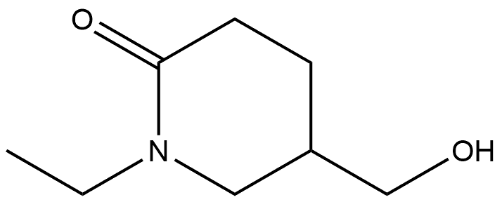 5-(Hydroxymethyl)-1-ethyl-2-piperidinone Structure