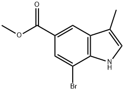 Methyl 7-bromo-3-methyl-1H-indole-5-carboxylate Structure