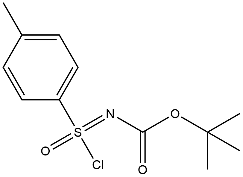 Carbamic acid, N-[chloro(4-methylphenyl)oxido-λ4-sulfanylidene]-, 1,1-dimethylethyl ester Structure