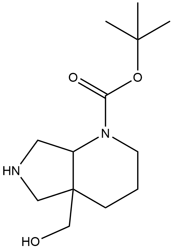 tert-butyl 4a-(hydroxymethyl)-octahydro-1H-pyrrolo[3,4-b]pyridine-1-carboxylate Structure