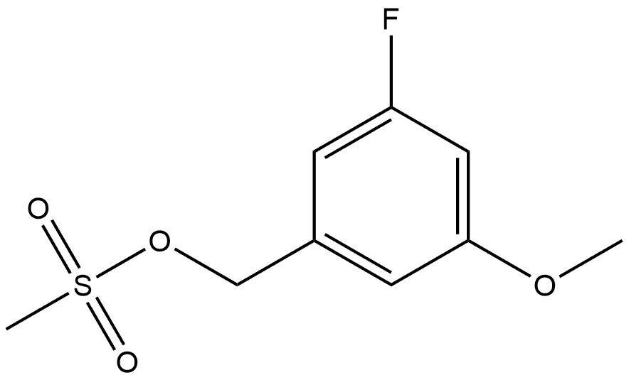 Benzenemethanol, 3-fluoro-5-methoxy-, 1-methanesulfonate Structure